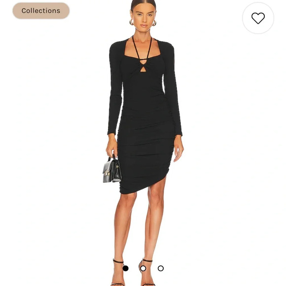 NWT $275 Jonathan Simkhai Standard Tanya Mini Dress in Black Small Revolve - Picture 2 of 14